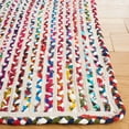 thumbnail image 3 of SAFAVIEH Braided Chelsey Bordered Cotton Reversible Area Rug, Ivory/Multi, 5' x 8', 3 of 11