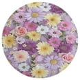thumbnail image 3 of Floral Colorful Flower Round Small Area Rug, Print Non Slip Washable Floor Mat, Soft Throw Rug for Living Room, Powder Room Entryway, Bathroom, Bedside, 3 of 6