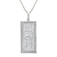 thumbnail image 2 of 10K Yellow Gold $100 Hundred Dollar Bill Money Pendant – Solid Gold Lucky Charm Necklace 2 of 4