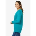 thumbnail image 3 of Woman Within Plus Size Perfect Long-Sleeve V-Neck Tee, 3 of 5