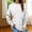 White, variant on Hrsba Women's Oversized Casual Tops,Women's Long Sleeve Tops Solid Color Round Neck Front Ruffle Velour Pullover Casual Fall Sweaters for Women