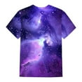 thumbnail image 4 of Womens Galaxy Space Print T-Shirts Short Sleeve Crewneck Graphic Tees Casual Summer Fashion Tops 2025, 4 of 5