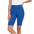 thumbnail image 2 of Tumotour Summer Bermuda Shorts for Women's Elastic Waist Straight-Leg Yoga Shorts Athletic Workout Shorts Running Shorts, 2 of 7