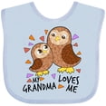 thumbnail image 3 of Inktastic My Grandma Loves Me Cute Owl Family Boys or Girls Baby Bib, 3 of 4