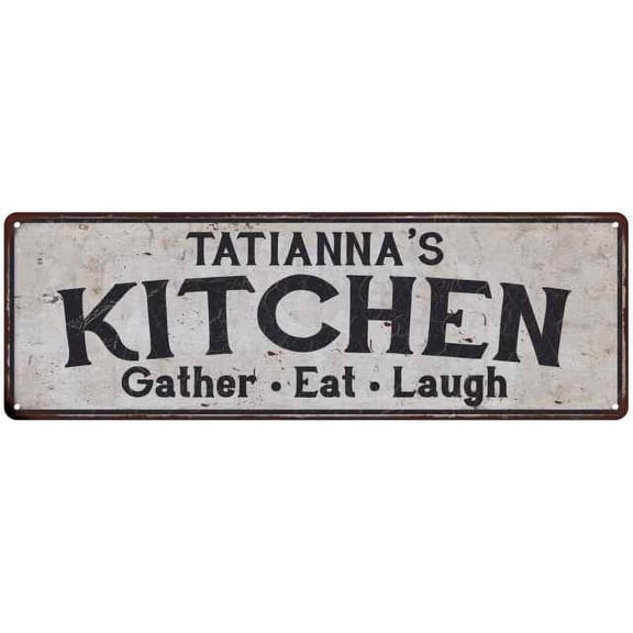 TATIANNA's Kitchen Gift Rustic Chic Decor Gift 6x18 Sign 206180051946