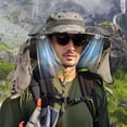 thumbnail image 4 of Xfvqtps Solar Fan Hat Fishing Hat Visor Hat with Fan Wide Brim Neck Protect UV Protection Summer Visor Solar Powered and USB Charging for Fishing Camping, 4 of 6