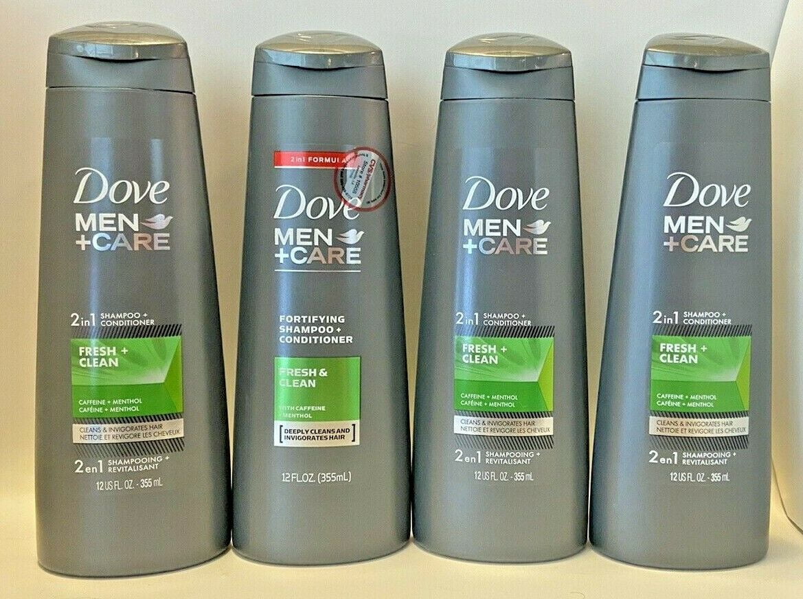 Dove Men+Care Anti-Schuppen Shampoo 2-in-1 – 4 X 20,4 Oz, Gegen Schuppen & Für Gesunde Kopfhaut