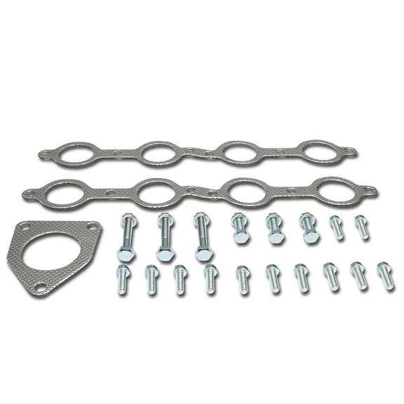 DNA Motoring GKTSET-GY99 For 2002 to 2016 Chevy Silverado 4.8L / 5.3L / 6.0L / 6.2L Aluminum Exhaust Manifold Header Gasket Set 03 04 05 06 07 08 09 10 11 12 13 14 15