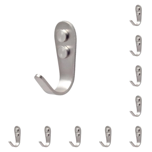 Naiovety Colgador de ropa de 10 piezas, autoadhesivo, resistente al desgarro, resistente al agua, antioxidante, gancho para inodoro para el Decoración del hogar Grande 3mm