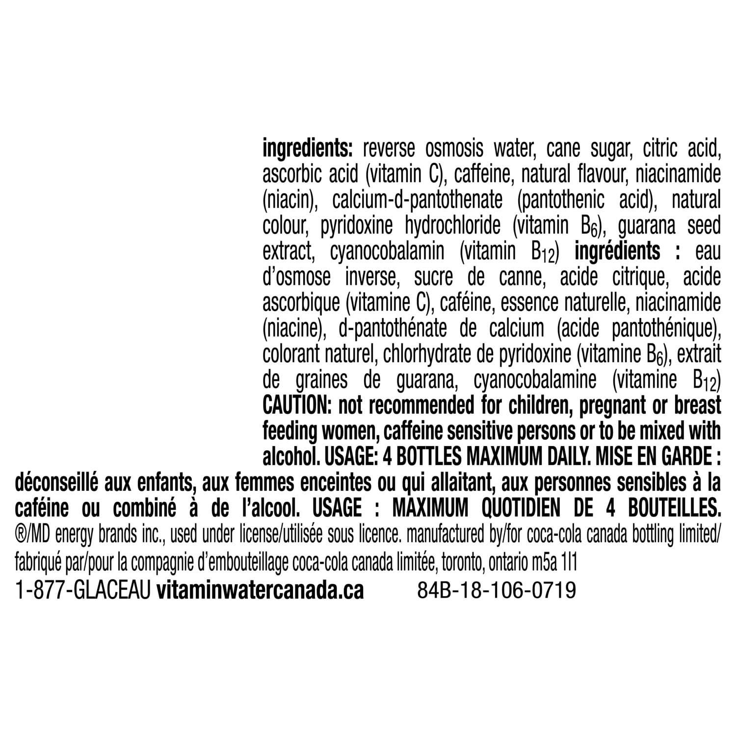 Glacéau vitaminwater Energy, tropical citrus Bottle, 591 mL