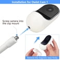 thumbnail image 5 of Soporte de clip flexible compatible con Owlet, Motorola y otras cámaras para monitores de bebés con orificio roscado de 1/4 sin herramientas ni daños en la pared - Blanco, 5 of 5
