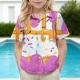 thumbnail image 4 of Guluxicc Button Up Shirts for Kids Boys Short Sleeve Geometric Print Casual Summer Turndown Collar Tops with Pockets, 4 of 7