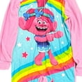 thumbnail image 3 of Trolls Movie Girls Pink Poppy Hoodie Blanket Sleeper Union Suit Pajamas 10, 3 of 4