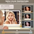 thumbnail image 2 of LuxeVue Vanity Mirror with Lights, 23" x 18" Large Makeup Mirror with 3 Color Modes & Adjustable Brightness, Detachable 15x Spot Magnification, Smart Touch Control,Plug in(Tabletop & Wall-Mounted), 2 of 7