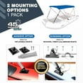 thumbnail image 3 of KNOX 2 Bow Bimini Tops for Boats, Boat Canopy Kit, 600D Canvas, Stainless Steel Bimini Top Hardware, Storage Boot, Fits Most Small Boats & Inflatable Boats, 63" L x 43" H x 39"-55" W (Pacific Blue), 3 of 7