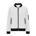 thumbnail image 3 of cocolona Jackets for Women Lightweight Casual Solid Color Zipper Jacket Fall Winter Coat Outwear with Pockets S-2XL, 3 of 6