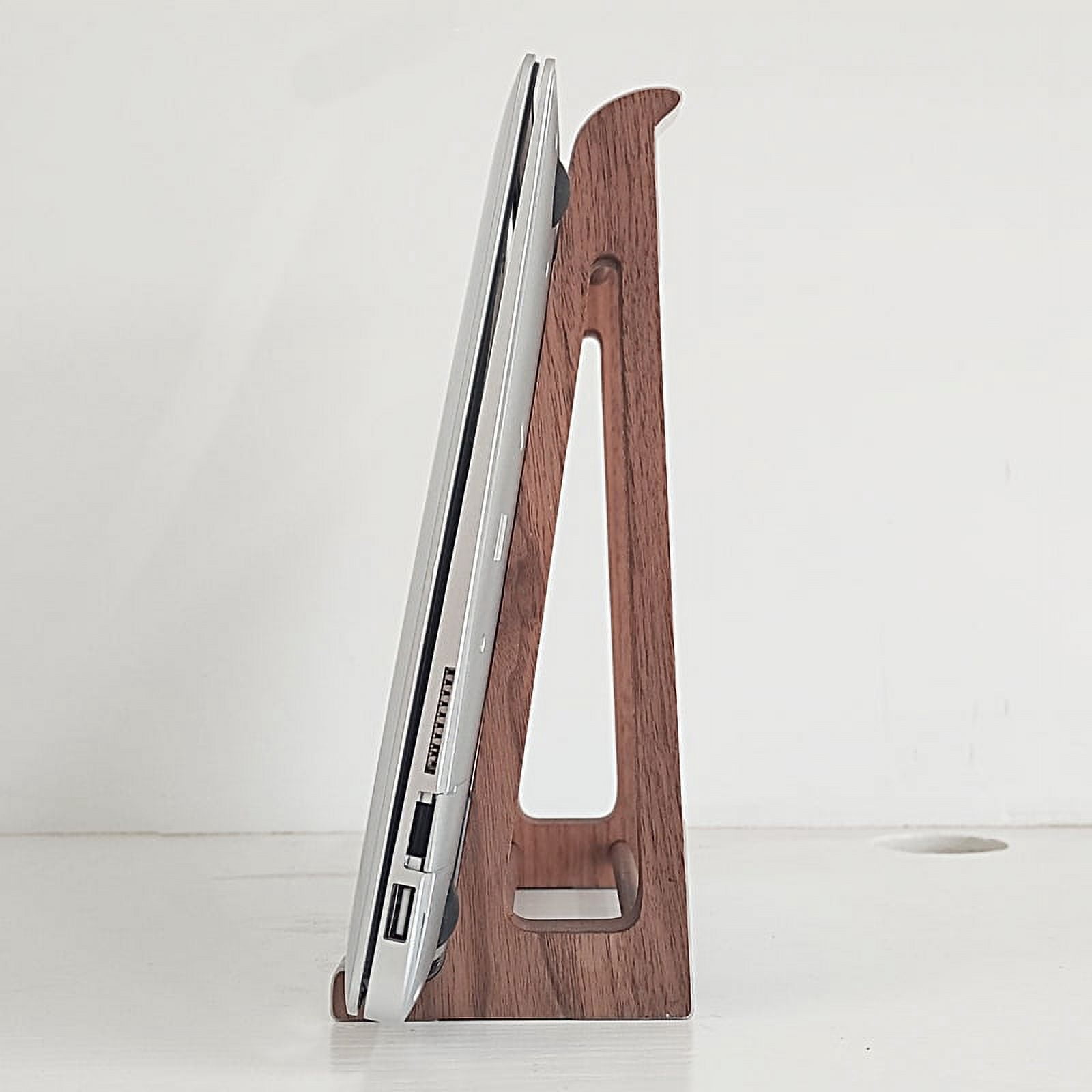 Laptop Stand Wood, Wooden Cooling Computer Holder, Notebooks Desktop Mount for MacBook and Laptops under 17.4 inches