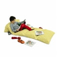 thumbnail image 3 of Yellow Floor Pillow Lounger Cover, Yellow Tropical Exotic Pineapple Fruit Pattern with Dots Little Circles, Nap Mat Printed Fabric Case for 5 Pillows, 88" x 36", White and Yellow, by Ambesonne, 3 of 5