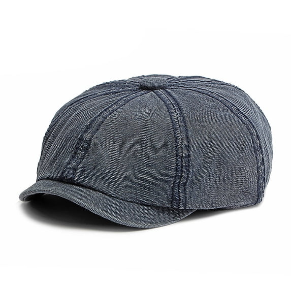Xijirk Washed Newsboy Cap for Men Distressed Boy Hat for Daily Commute Travel Outdoor Spring Autumn Casual Occasions,Navy,One Size