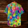 thumbnail image 5 of Hawaiian Shirt for Men Oversized Lapel Button Down Tropical Floral Printed Short Sleeve T Shirt Summer Casual Loose Regular Fits Holiday Beach Vacation Shirts, 5 of 9