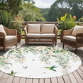 thumbnail image 4 of Round Rug 7Ft Washable Non-Slip, Green Eucalyptus Leaves Circle Area Rugs for Living Room Bedroom, Birds Flowers Spring Watercolor Floral Indoor Floor Mats Carpet Runner for Home Decor Aesthetic, 4 of 8