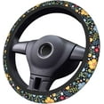 thumbnail image 2 of Cute Flower Steering Wheel Cover 15 Inches for Women Men, Neoprene Anti-Slip Floral Car Steering Wheel Grip Wrap Car Accessories Protective Case Cover for Vehicle Truck SUV, 2 of 16