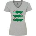 thumbnail image 3 of Inktastic Alligator Crocodile Reptile Women's V-Neck T-Shirt, 3 of 5