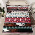 thumbnail image 2 of jejeloiu Exotic Aztec Geometric Twin Sheet Sets,Vintage Cowhide Print Twin Fitted Sheet,Rustic Western Cowboy Flat Sheet For Men Women,Luxury Bedroom Decor,3 Pieces, 2 of 7