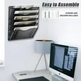 thumbnail image 4 of 5 Pocket Mesh Hanging Wall File Organizer, Black, 4 of 6