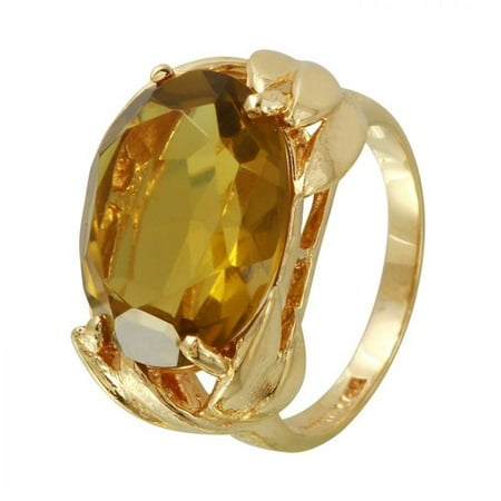 Foreli 9CTW Quartz 14K Yellow Gold Ring