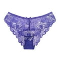 thumbnail image 1 of Gibobby Lencería de encaje Bragas de mujer, ropa interior calada transparente de encaje rosa, ropa interior cómoda sin costuras(Azul G), 1 of 4