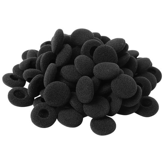 Unique Bargains 35 Pairs Sponge Cap Cover Ear Pad Cushion Black for MP5 MP3 Earbud Headphone
