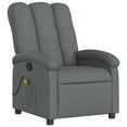 thumbnail image 4 of vidaXL Massage Recliner Chair, Adjustable Backrest/ Footrest, Dark Gray Fabric Reclining Sofa, 4 of 11