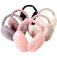 thumbnail image 2 of Imitation Rabbit Fur Winter Warm Female Cotton Ear Warmers Christmas Gifts Fur ,Gray, 2 of 6