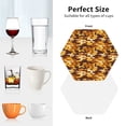thumbnail image 6 of Fuzoiu Desert Camouflage Print Leather Coasters Set,Drink Coasters Set of 4,for Tabletop Protection, Durable PVC Coasters,Home Décor and Housewarming Gift-Hexagon, 6 of 6