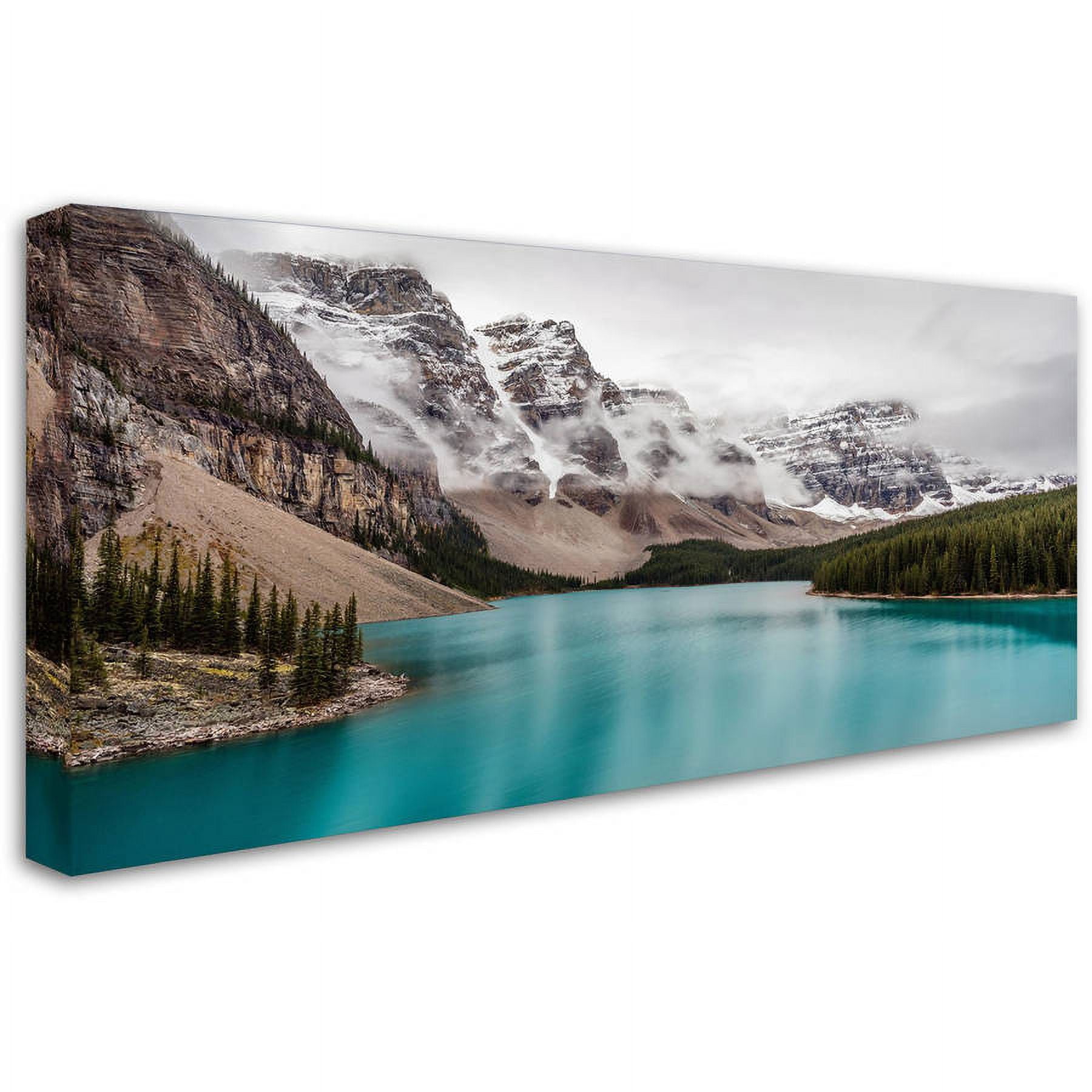 Trademark Fine Art 'Moraine Lake in the Clouds' Canvas Art by Pierre Leclerc