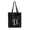 Black-Letter-d (1 Piece), variant on Black Monogram Letter A-Z Canvas Tote Bag With Zipper Pocket