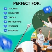 Telescopic Pointer Stick,Retractable Hand Pointer,Presentation Reading Aid,Lightweight Portable Retractable Stretchable Structure,Smooth Pointing Tool for Office Whiteboard Reading,Black