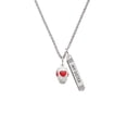 thumbnail image 2 of Delight Jewelry Silvertone Red Heart Spinner Silvertone Always My Sister Bar Charm Necklace, 23", 2 of 4