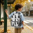 thumbnail image 6 of Labrador Retriever and Dog Paw Print 17" School Backpacks for Teens,Waterproof Oxford Fabric,S-Shape Padded Straps for School,Travel,Hiking,Camping, 6 of 6