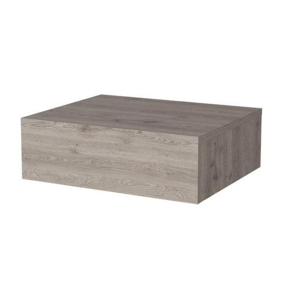 HomeRoots 5" Gray One Drawer Faux Wood Floating Nightstand