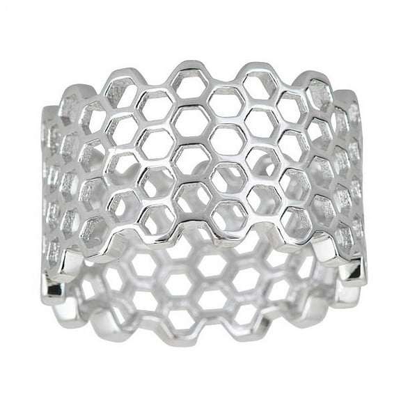 Decadence Sterling Silver Honeycomb Ring