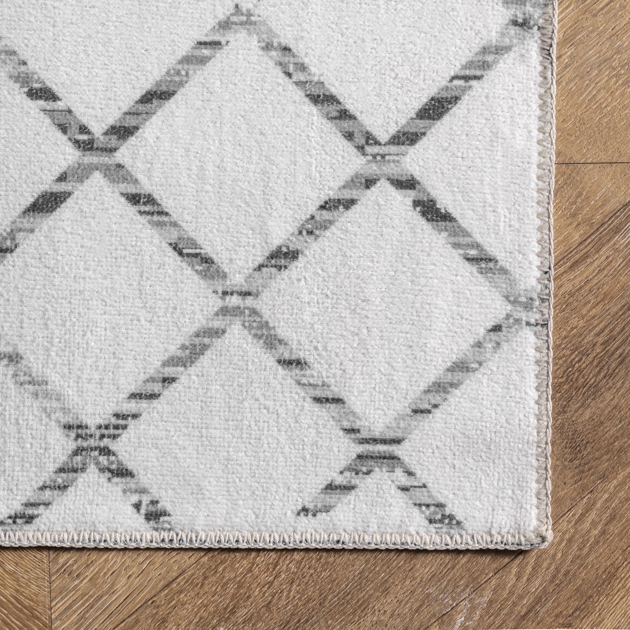 nuLOOM Moroccan Blythe SpinClean Machine Washable Area Rug, 6', Round, Blythe Grey