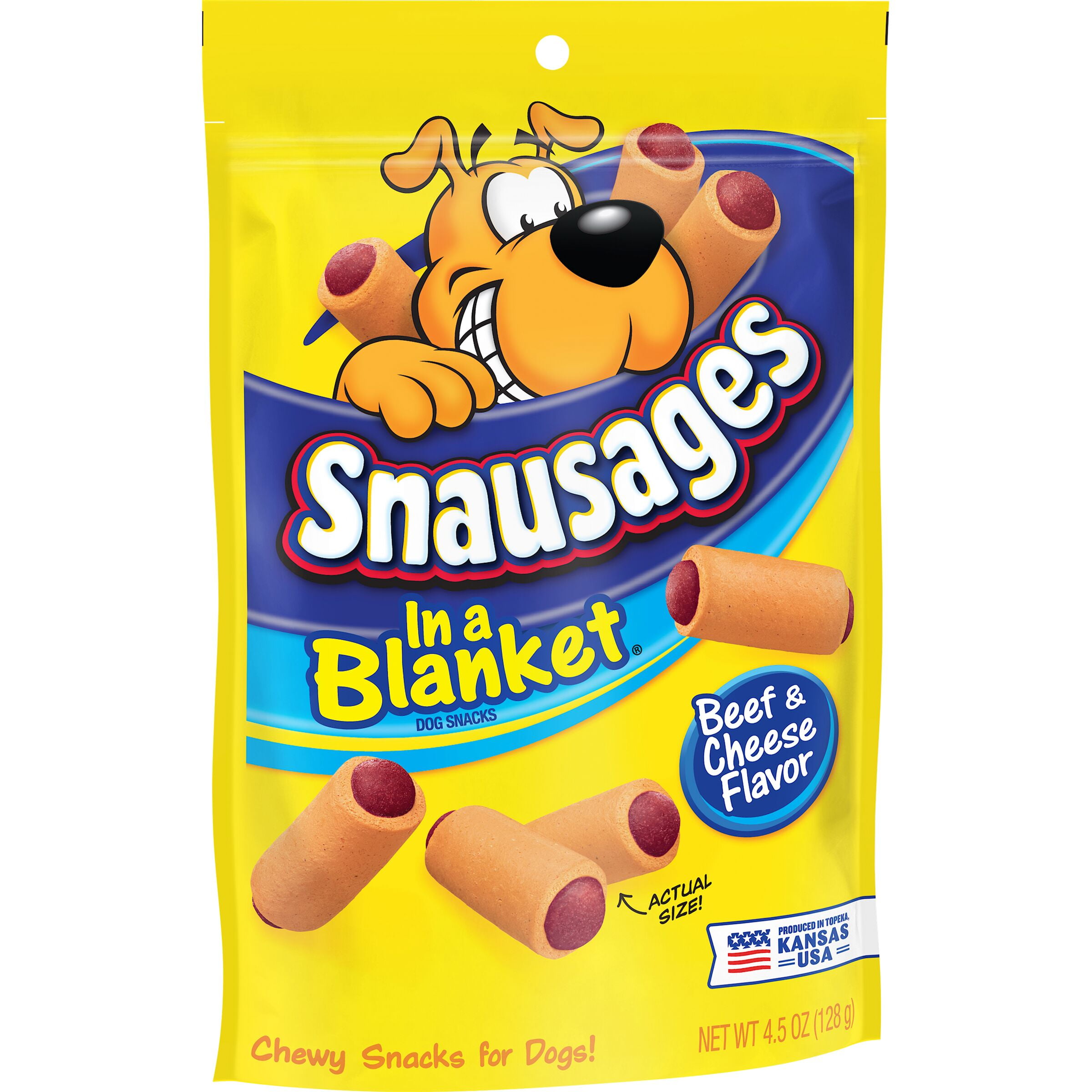 Snausages in a Blanket Beef u0026 Cheese Flavor Dog Treat, 4.5 Oz. - Walmart.com