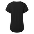 thumbnail image 7 of Womens Summer Tops Ladies V Neck Long Sleeve Tops Long Sleeve Pullover Women Short Shirt Stretch V Neck T Shirt Women Loose Dress Athletic Tees for Boys Tee Shirts on Clearance Black L, 7 of 7