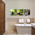 thumbnail image 3 of ZHONGYUTONG 3 Piece Zen Canvas Wall Art Zen Stone Picture Still life Green Bamboo Painting Meditation Artwork for Bedroom Decor Framed (10.00" x 10.00" x 3PCS), 3 of 5