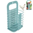 thumbnail image 4 of Canasta de pollo vegetariano, Alimentador de pollo plegable, cuelgente de Juguete para fruta de juguete polla vegetal para pájaro para galinas de pollo, 4 of 7