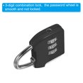 thumbnail image 4 of Uxcell 2Set 3Digit Combination Padlock Steel Security Cable 1.6' Travel Lock Black, 4 of 7