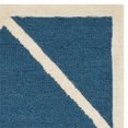 thumbnail image 4 of Safavieh Cambridge Collection CAM136G Handmade Moroccan Geometric Navy and Ivory Premium Wool Round Area Rug (6' Diameter), 4 of 10