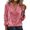 *Pink, variant on ClodeEU Women's Velvet V Neck Button Down Long Sleeve Shirt,Casual Slim Blouse ,Women's Plus L
